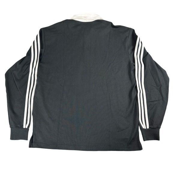 Adidas Originals Adicolor Rugby Polo Trefoil Shirt Mens Medium Black IZ4806 NEW - Picture 2 of 4